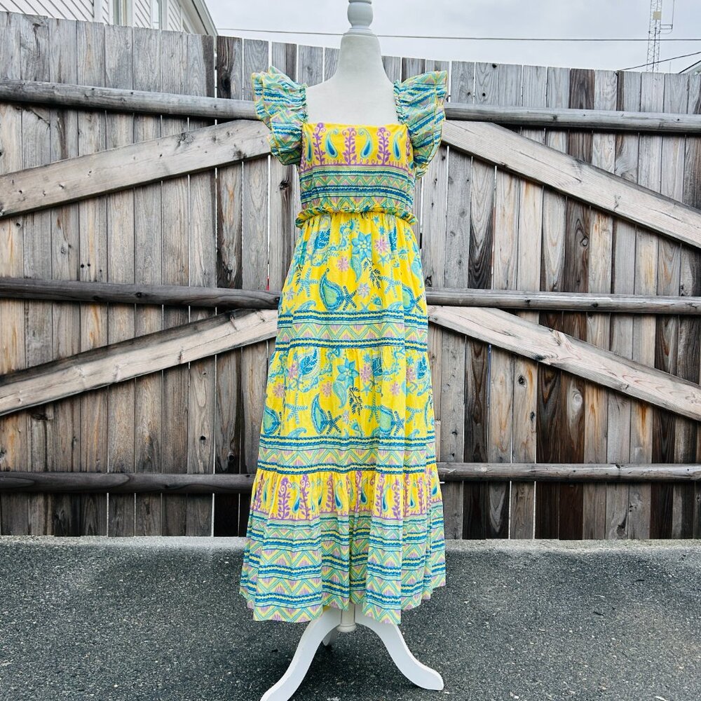 Celina Moon Midi Tiered Dress with POCKETS (size M)